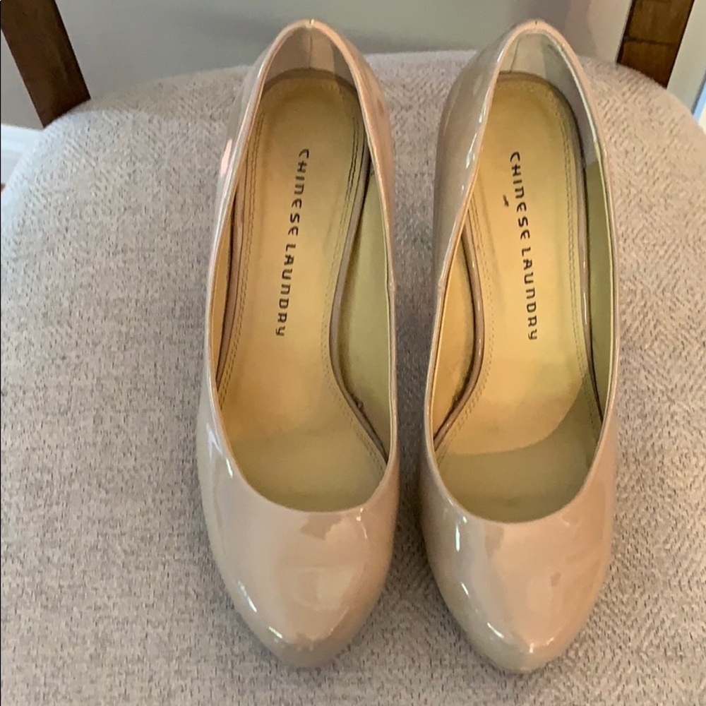 Chinese Laundry Patent Nude Heels